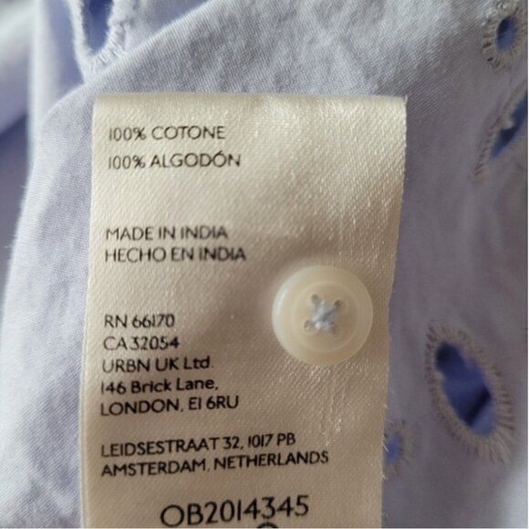 Anthropologie Maeve Bettina Midi Dress In Light Blue size L - Picture 5 of 7